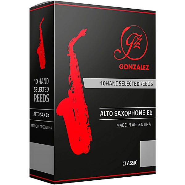 Gonzalez Classic Alto Saxophone Reeds Box of 10 Strength 2.5
