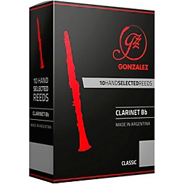 Gonzalez Classic Bb Clarinet Reeds Box of 10 Strength 2.5 Gonzalez Classic Bb Clarinet Reeds Box of 10 Strength 4.5