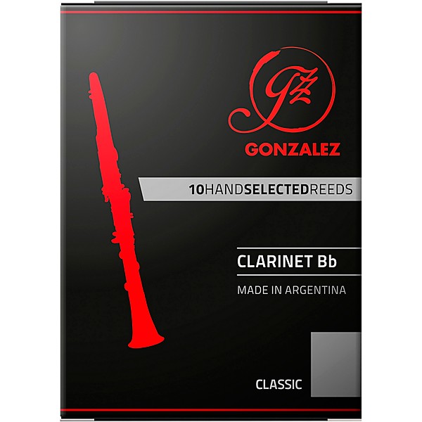 Gonzalez Classic Bb Clarinet Reeds Box of 10 Strength 2.5