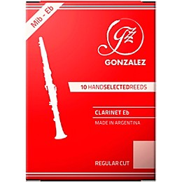 Gonzalez Regular Cut Eb Clarinet Reeds Box of 10 Strength 3