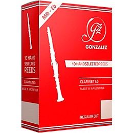 Gonzalez Regular Cut Eb Clarinet Reeds Box of 10 Strength 2.5