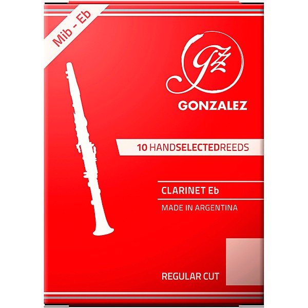Gonzalez Regular Cut Eb Clarinet Reeds Box of 10 Strength 2.5
