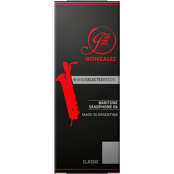 Gonzalez Classic Baritone Saxophone Reeds Box of 5 Strength 2.5