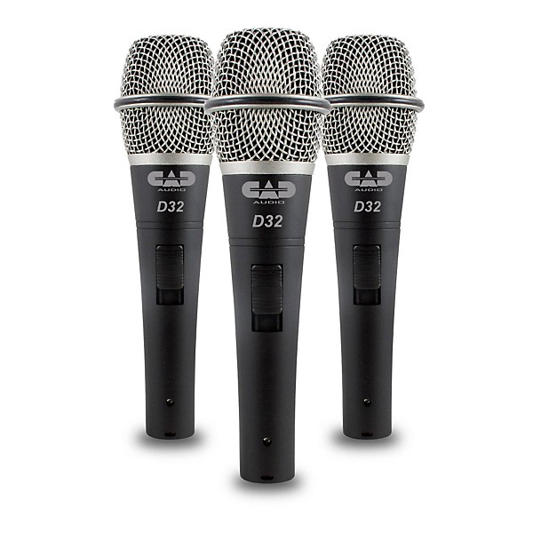 CadLive D32 Supercardioid Dynamic Handheld Microphones (3-Pack)