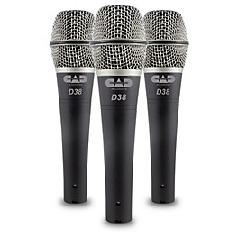 CadLive D38 Supercardioid Dynamic Handheld Microphones (3-Pack)