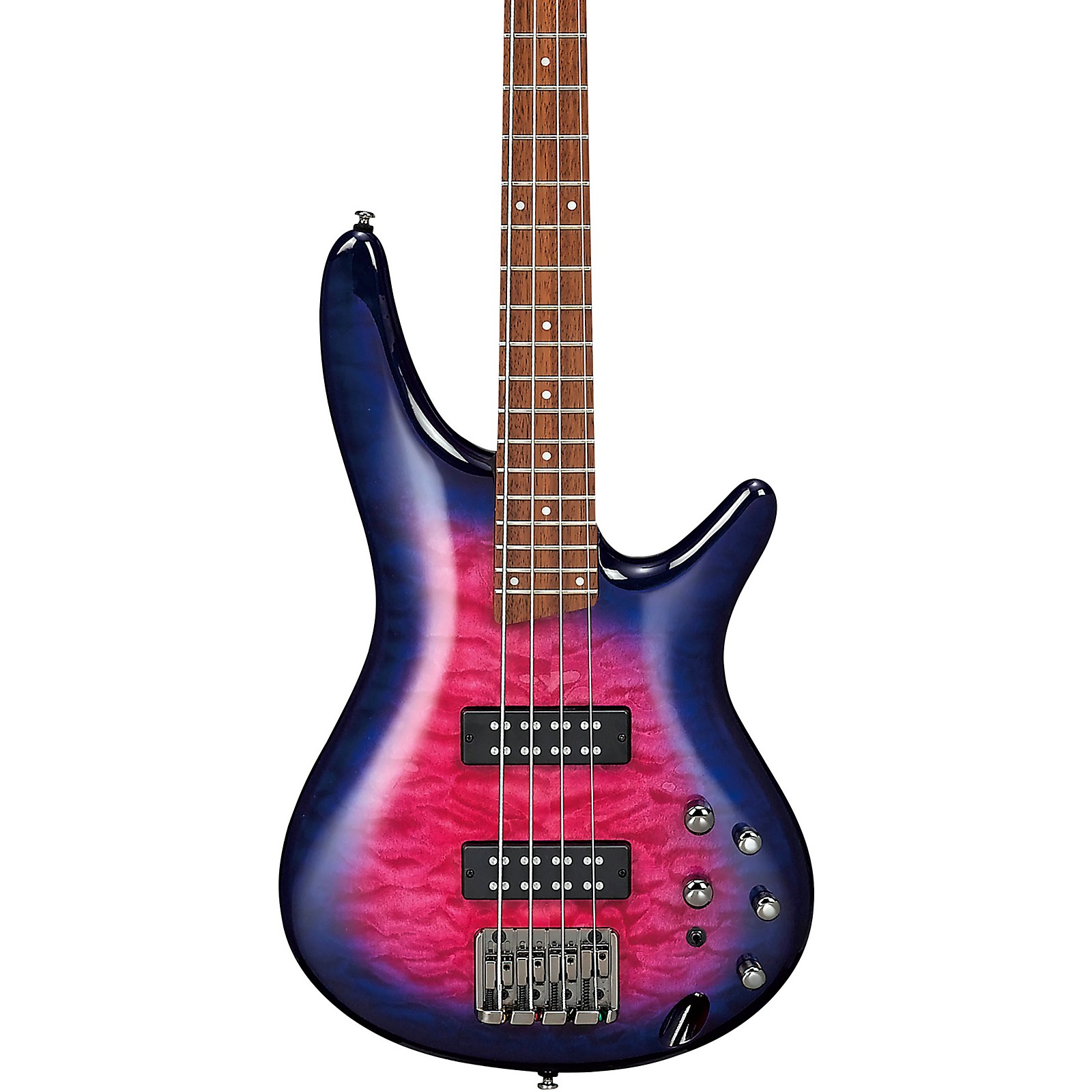 Ibanez SR400EQM Quilted Maple Electric Bass Violet Ocean Sunset