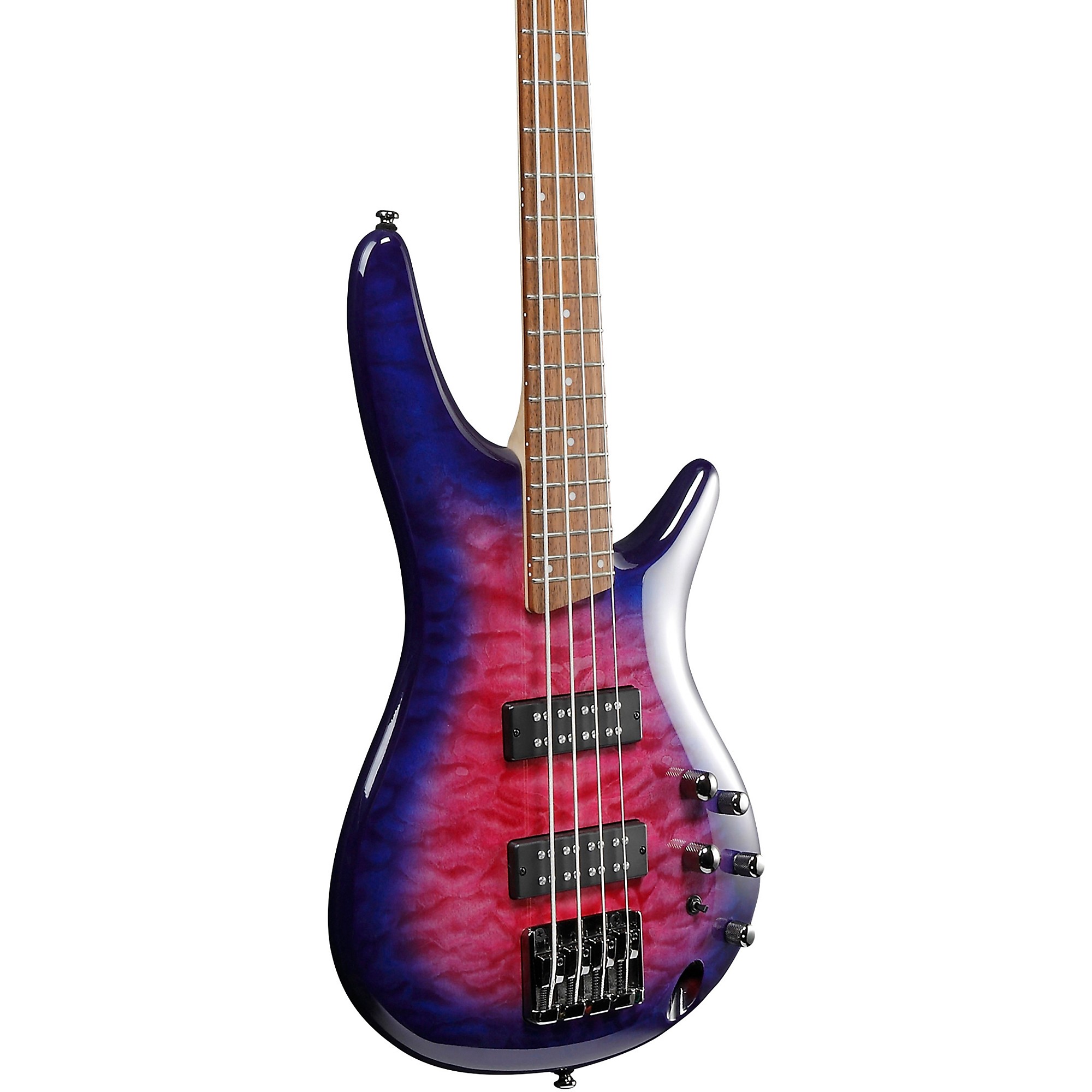 Ibanez SR400EQM Quilted Maple Electric Bass Violet Ocean Sunset