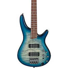 Ibanez SR400EQM Quilted Maple Electric Bass Stained Cosmic Blue Starburst