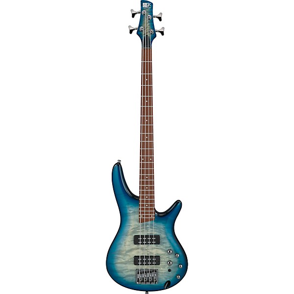 Ibanez SR400EQM Quilted Maple Electric Bass Stained Cosmic Blue Starburst