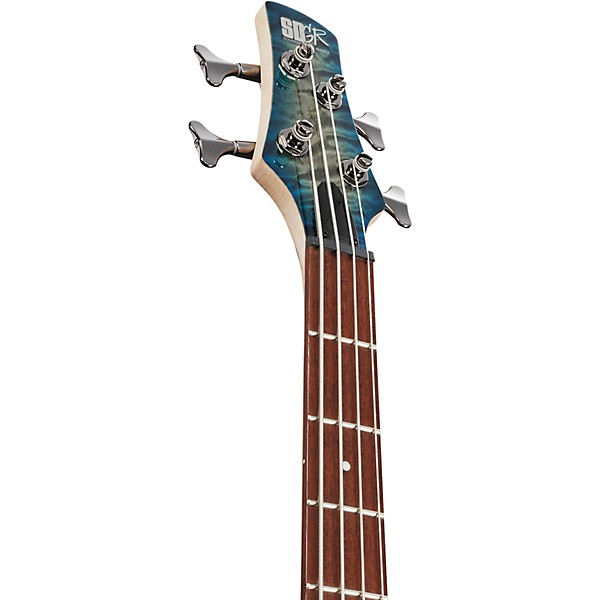 Ibanez SR400EQM Quilted Maple Electric Bass Stained Cosmic Blue Starburst