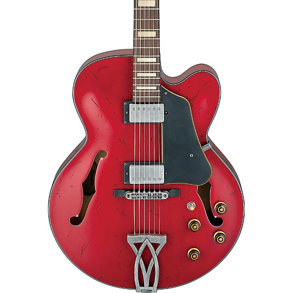Ibanez Artcore Vintage Series AFV10A Hollowbody Electric Guitar Transparent Cherry Red Low Gloss