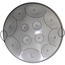 Open Box Fancy Pans Key Of C Mini Pan - 12 Notes Red/Silver