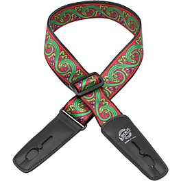 Lock-It Straps Bob Masse Rock Art Leather End Gui... Lock-It Straps Bob Masse Rock Art Leather End Guitar Strap Green Lizards