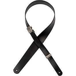 D'Addario Fast Track Adjustable Leather Guitar Strap Black