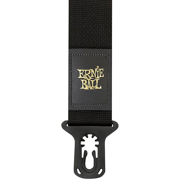 Ernie Ball Poly Lock Guitar Strap Black 2 in.