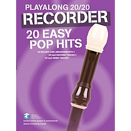 Music Sales Playalong 20/20 Recorder - 20 Easy Pop Hits Book/Online Audio