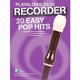 Music Sales Playalong 20/20 Recorder - 20 Easy Pop Hits Book/Online Audio