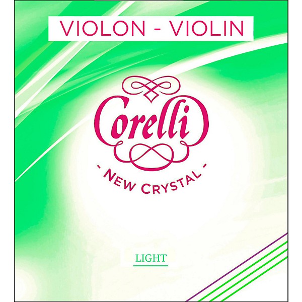 Corelli Crystal Violin String Set 4/4 Size Light Ball End E