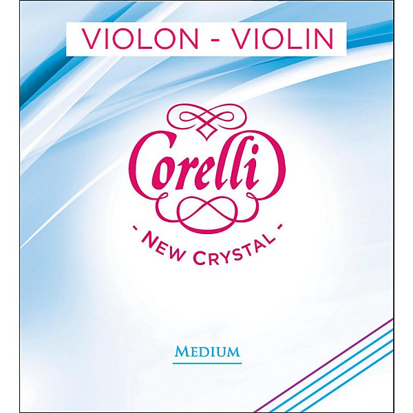 Corelli Crystal Violin String Set 3/4 Size Medium Loop End