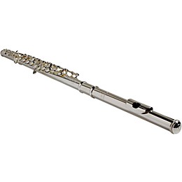 BURKART Resona 300 Flute with Sterling Silver Body and Headjoint with 9K Gold Lip Plate Offset-G, Split E, C# Trill
