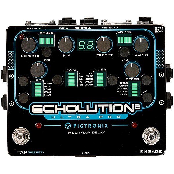 Pigtronix Echolution 2 Ultra Pro Guitar Pedal