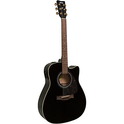 Yamaha Fx335c Dreadnought Acoustic-Electric Guitar Black for sale