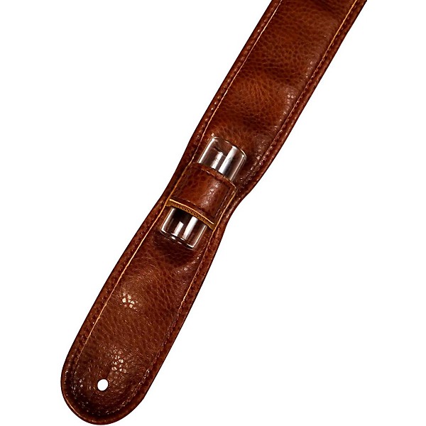 Kyser Leather Guitar Strap With Capo-Keeper Brown 2 in.