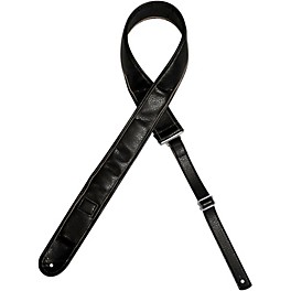 Kyser Leather Guitar Strap With Capo-Keeper Black 2 in.