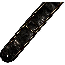 Kyser Leather Guitar Strap With Capo-Keeper Black 2 in.