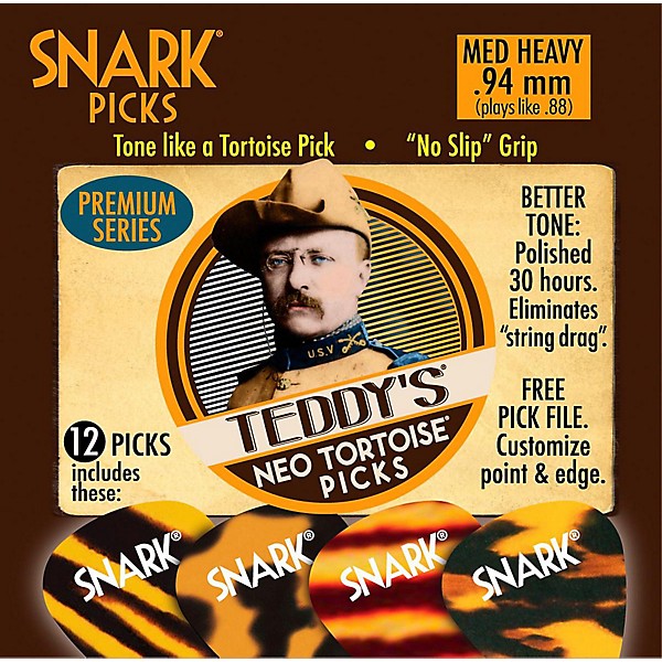 Snark Teddys Neo Tortoise Premium Series Guitar Picks - 12-Pack .94 mm 12 Pack
