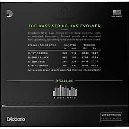 D'Addario NYXL45105 Gauge NPS Long-Scale Bass Strings