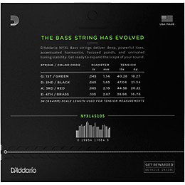 D'Addario NYXL50105 Gauge NPS Long-Scale Bass Strings