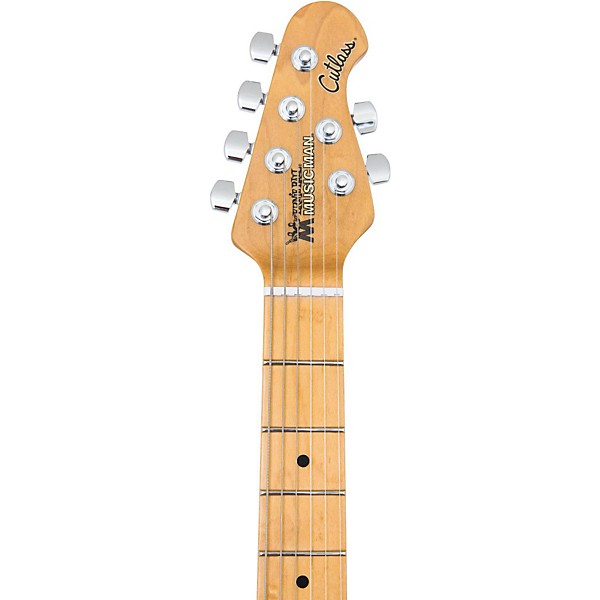 Open Box Ernie Ball Music Man Cutlass Trem Maple Fingerboard Electric Guitar Level 2 Black 190839667397