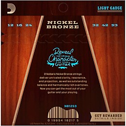 D'Addario NB1253 Nickel Bronze Light Acoustic Strings