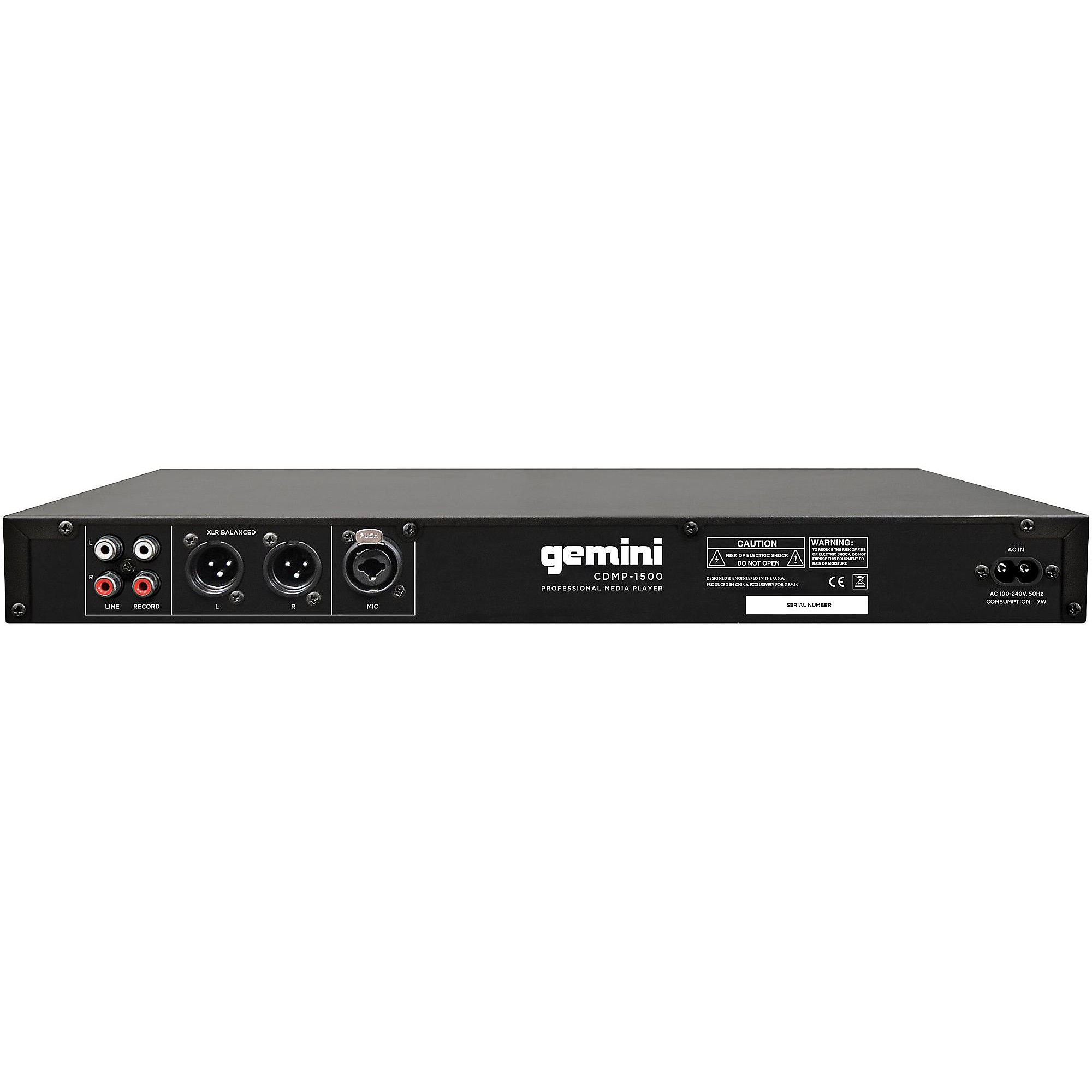 Gemini CDMP-1500 Single 1U CD/MP3/USB Player | Guitar Center