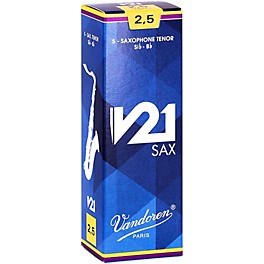 Vandoren V21 Tenor Saxophone Reeds, Box of 5 2.5 Vandoren V21 Tenor Saxophone Reeds, Box of 5 2.5