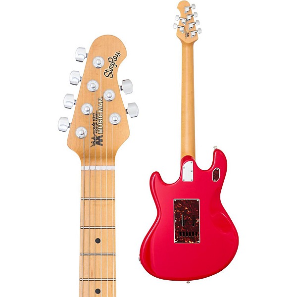 Ernie Ball Music Man StingRay Trem Maple Fingerboard Electric Guitar Chili Red