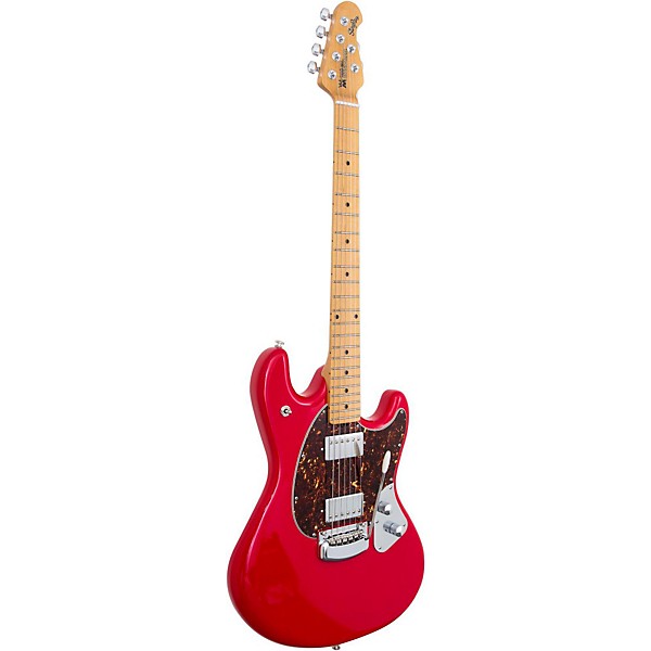 Open Box Ernie Ball Music Man StingRay Trem Maple Fingerboard Electric Guitar Level 2 Chili Red 888366019009