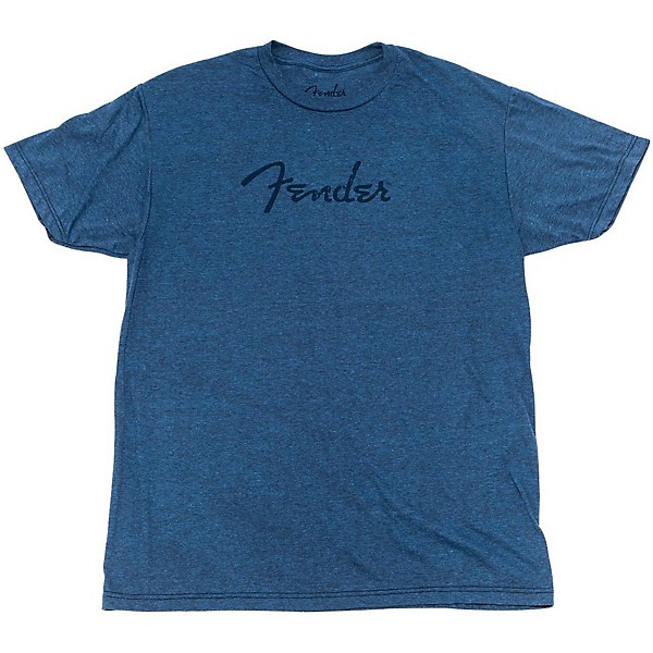 Fender Distressed Logo Premium T-Shirt Small Indigo Blue