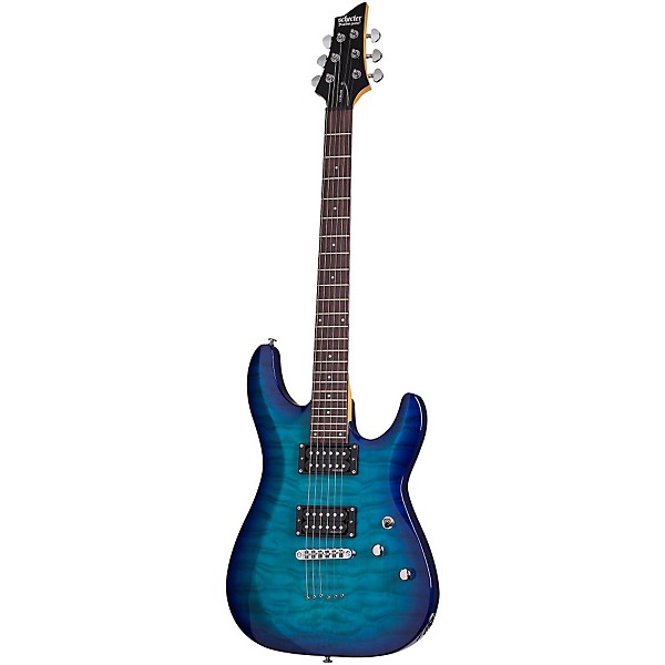 Schecter Guitar Research C-6 Plus Electric Guitar Ocean Blue Burst