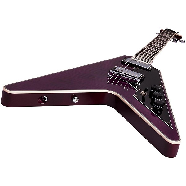 Schecter Guitar Research V-1 Custom Electric Guitar Transparent Purple