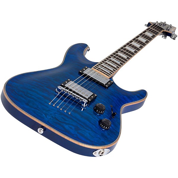 Open Box Schecter Guitar Research C-1 Custom Electric Guitar Level 2 Transparent Midnight Blue 190839033017