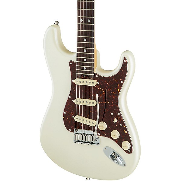 Open Box Fender American Elite Rosewood Stratocaster Electric Guitar Level 2 Olympic Pearl 190839122582