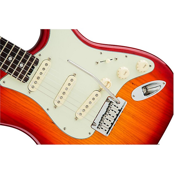 Open Box Fender American Elite Rosewood Stratocaster Electric Guitar Level 2 Aged Cherry Burst 190839081537