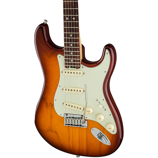 Open Box Fender American Elite Rosewood Stratocaster Electric Guitar Level 2 Tobacco Burst 888366075418