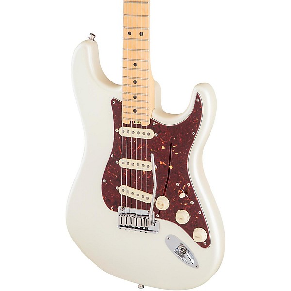 Open Box Fender American Elite Stratocaster Maple Fingerboard Electric Guitar Level 2 Olympic Pearl 190839146564