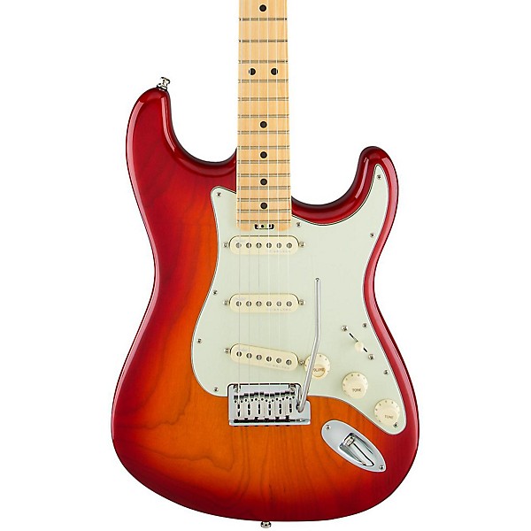 Open Box Fender American Elite Maple Stratocaster Electric Guitar Level 2 Aged Cherry Burst 888366066393