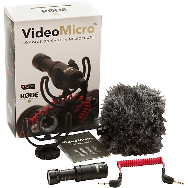 Open Box Rode VideoMicro Compact Directional On-Camera Microphone 1 Guitar Center