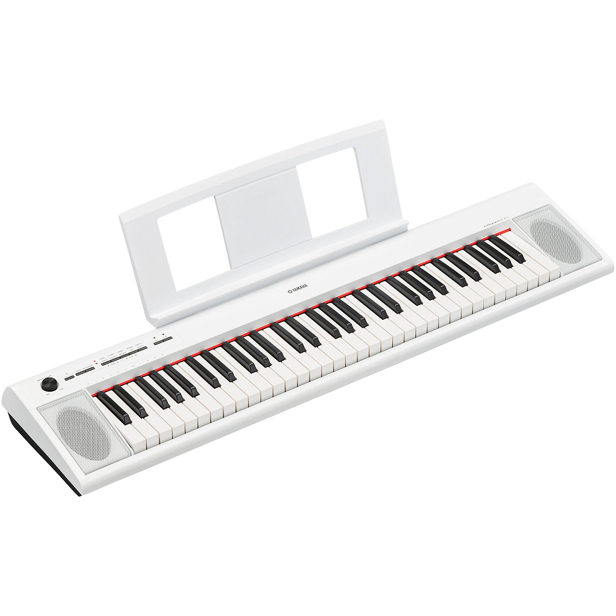 Yamaha NP12 61-Key Lightweight Portable Keyboard with PA130 Power Adapter,  White