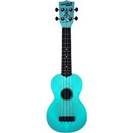 Open Box Kala Makala Waterman Glow in the Dark Aqua Blue Soprano Ukulele Level 1 Aqua Blue